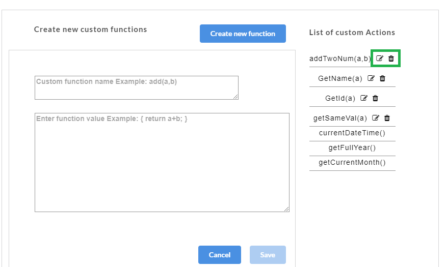 Custom Method Edit/Delete
