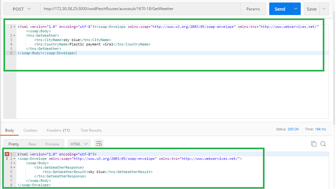 Request Parameter Mapped WSDL