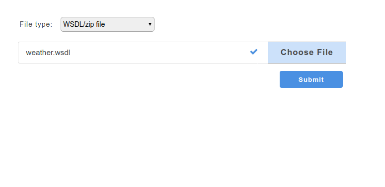 Single WSDL File Upload