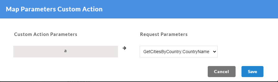 Map Parameters Custom Action