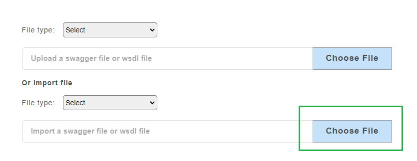 Single Swagger File Import